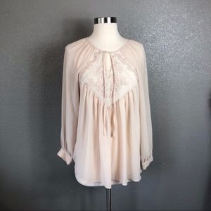 Sundance  Embroidered Sheer Top